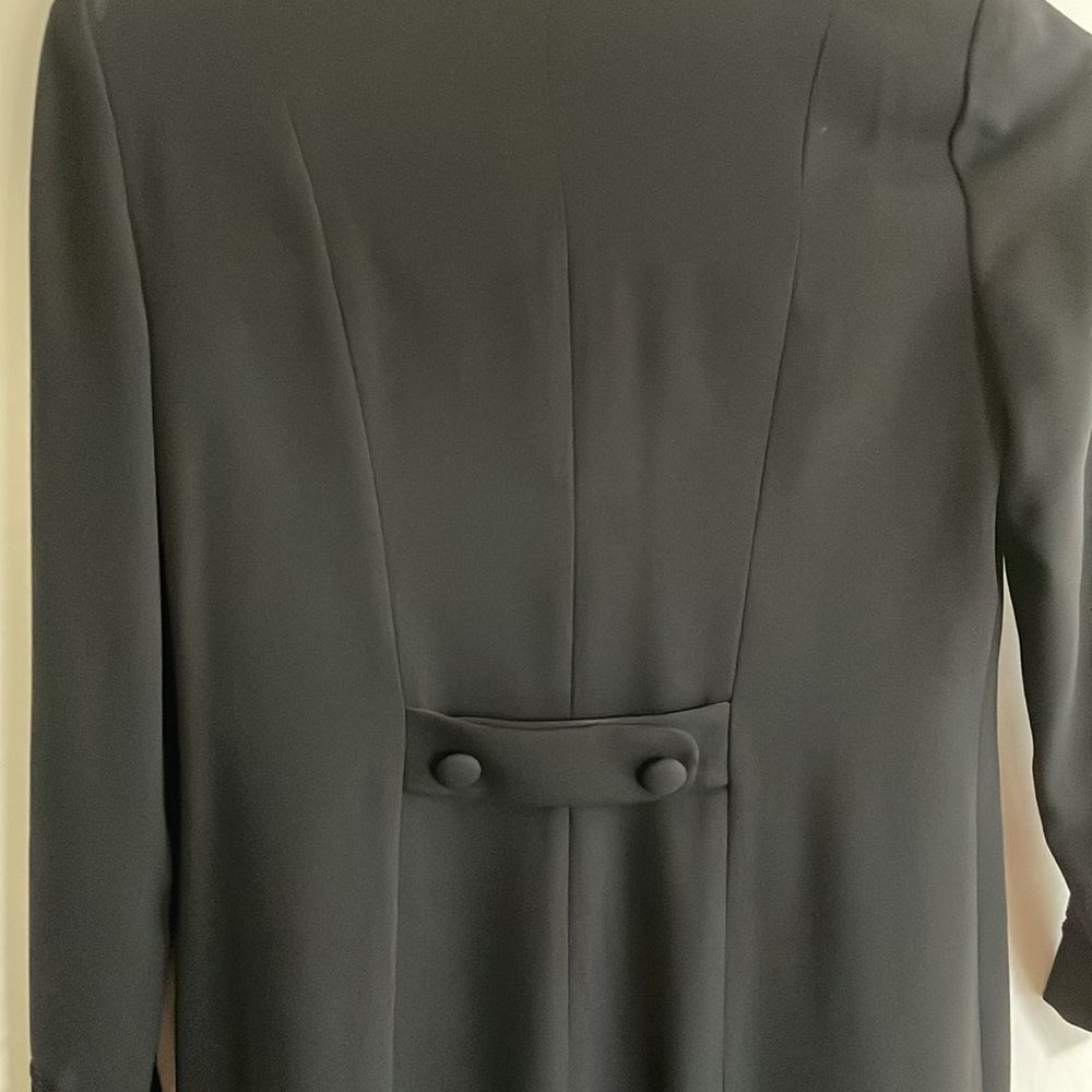 Classic black coat dress. Fully lined - Picture 4 of 6
